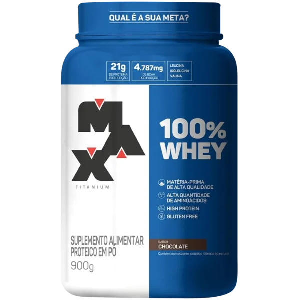 Whey Protein 100% Max Titanium Pote 900g