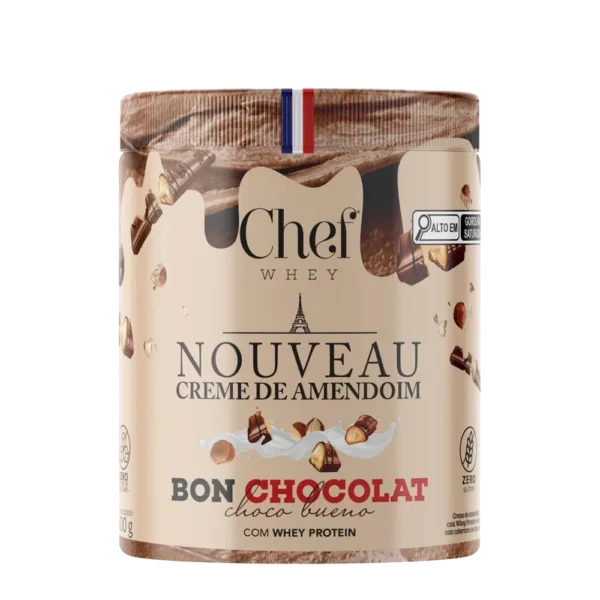 Pasta De Amendoim Chef Whey 600g Sabor Choco Bueno
