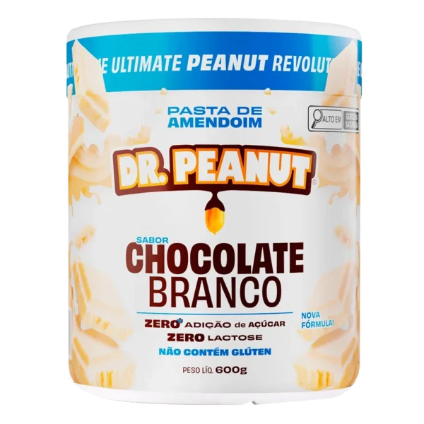 Pasta de Amendoim sabor Chocolate Branco Dr. Peanut (600g)